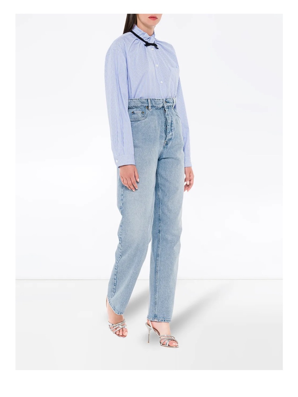 Auth Brand New Miu Miu Light Blue High-Rise Straight Jeans-Size 28